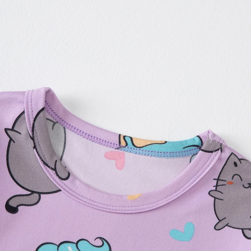 3-Piece Set of Children's Summer Short-Sleeved Shorts and Pants Combination for Boys and Girls Colorful Casual Printed Cute Suit