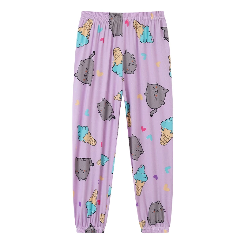 3-Piece Set of Children's Summer Short-Sleeved Shorts and Pants Combination for Boys and Girls Colorful Casual Printed Cute Suit