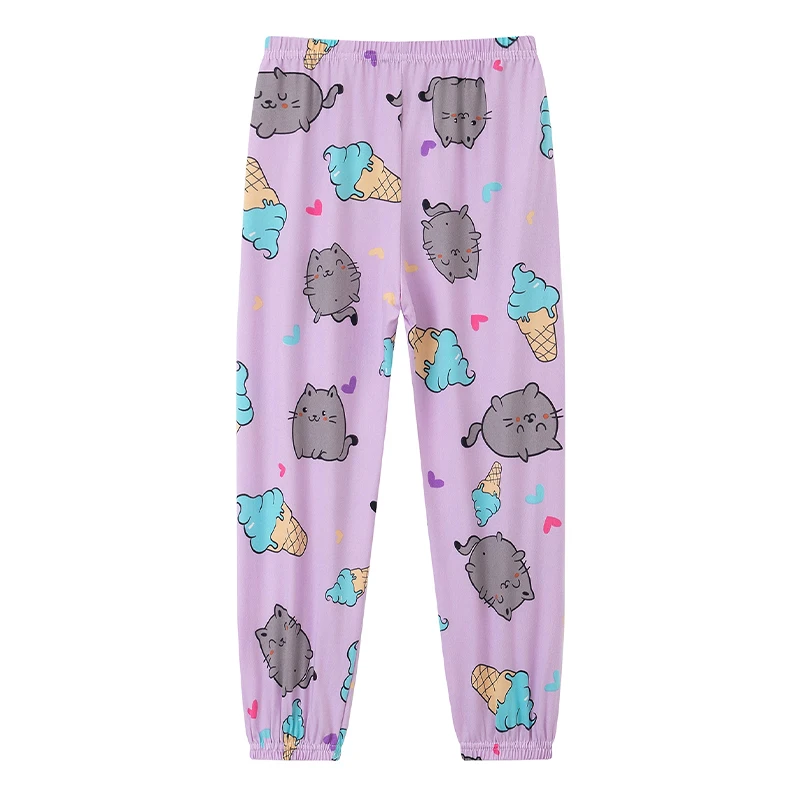 3-Piece Set of Children's Summer Short-Sleeved Shorts and Pants Combination for Boys and Girls Colorful Casual Printed Cute Suit