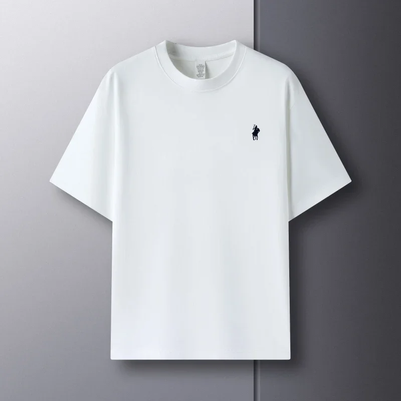 Cotton short-sleeved crew-neck men's T-shirt a hot-selling luxury brand summer print pony 2D printed breathable top