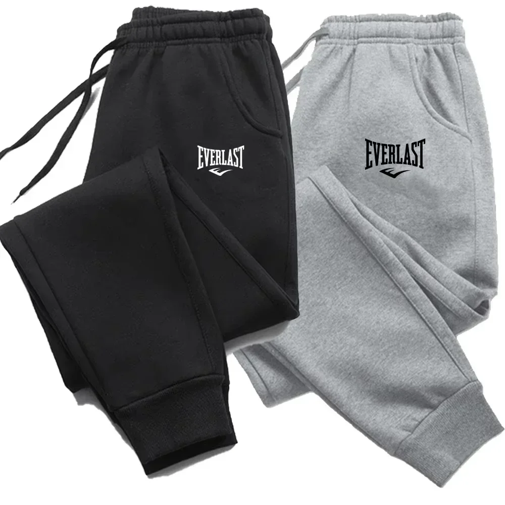 New Printed Pants Autumn EVERLAST Men/Women Running Pants Joggers Sweatpant Sport Casual Trousers Fitness Gym Breathable Pants