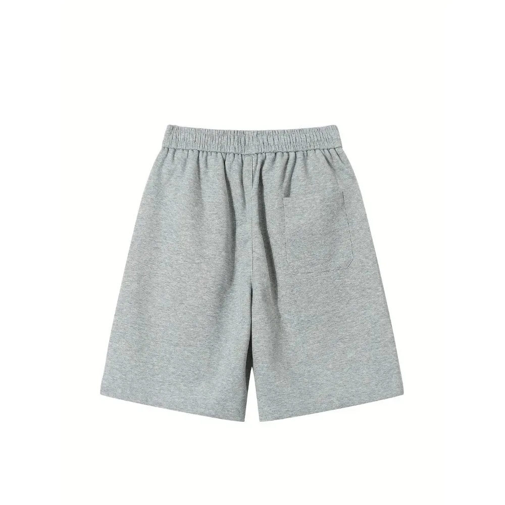 4 Colors Available Men's Solid Color Drawstring Shorts Black Navy Grey Loose Casual Sports Shorts mens shorts shorts men