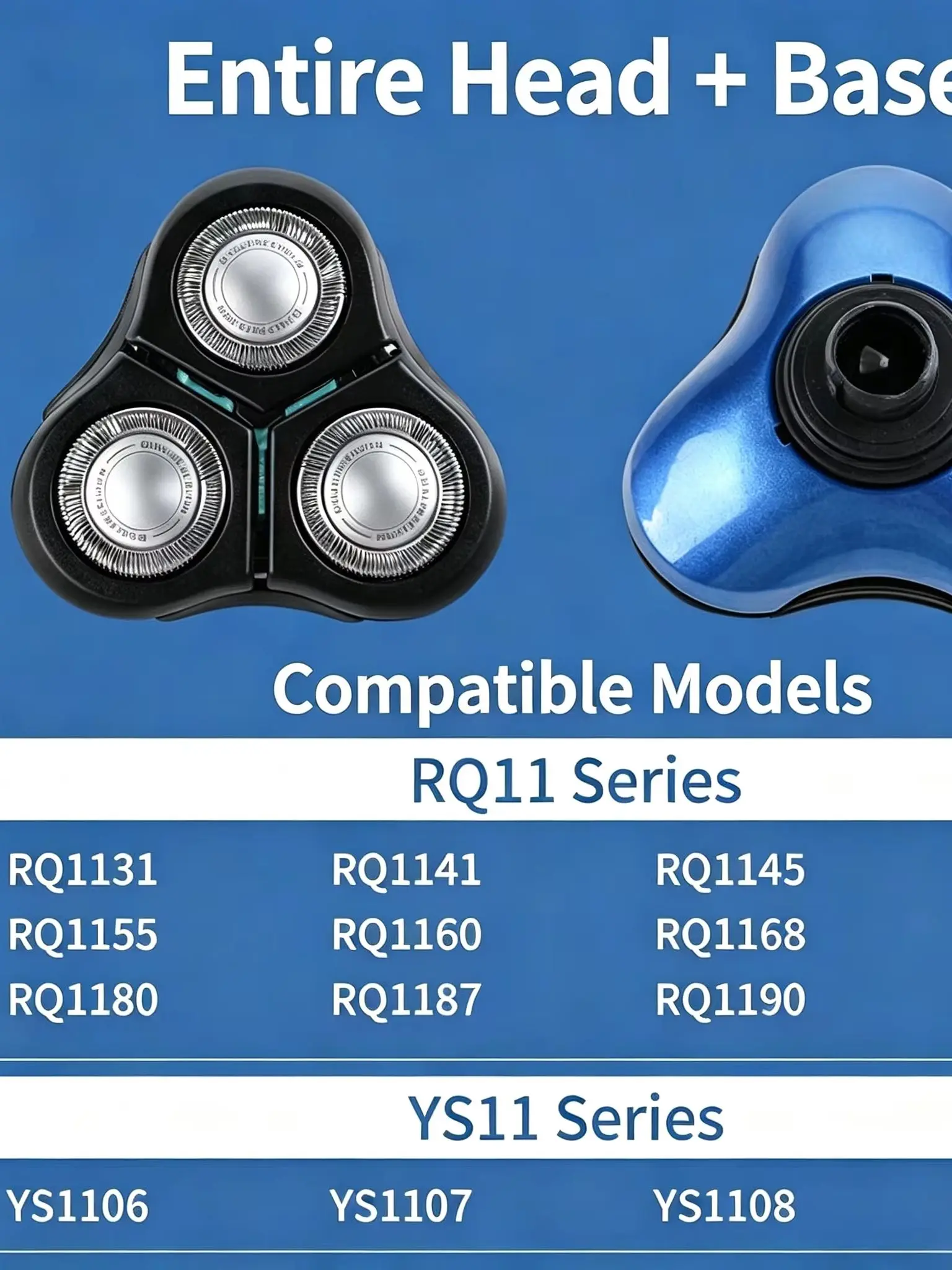 RQ11 Replacement Head for Shaver Model RQ1150 RQ1131 RQ1141 RQ1145 RQ1151 RQ1155 RQ1160 RQ1160X RQ1170 RQ1180 in Razor Blade New