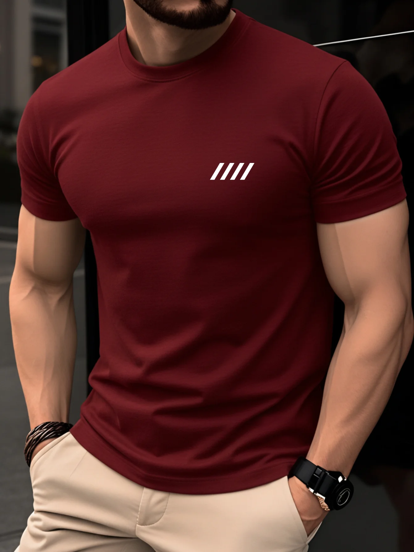 2026 Summer Men's Pure Cotton T-shirt Soft and Comfortable Absorbs Sweat Casual and Fashionable Streetwear for Men