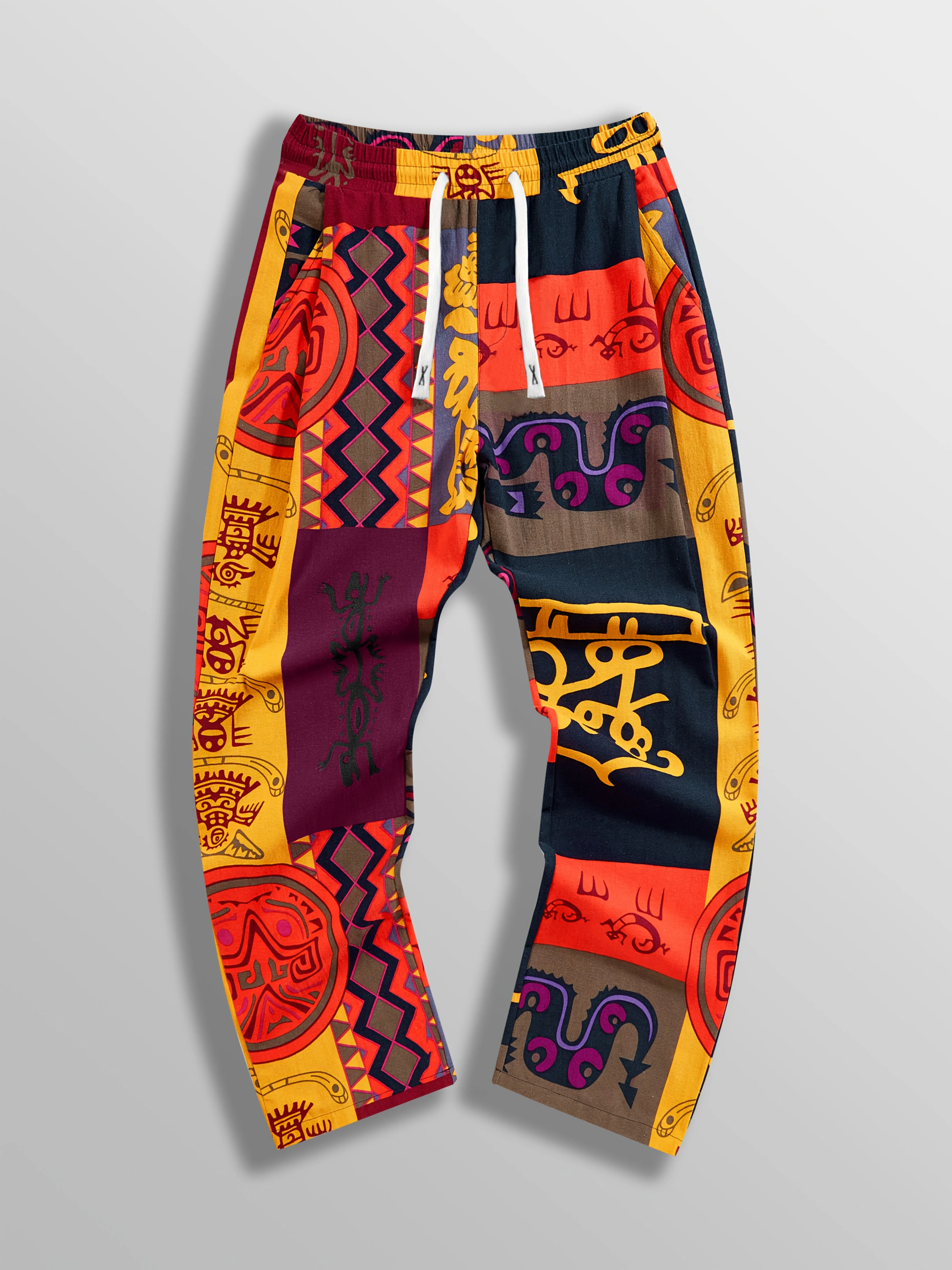 2026 New Arrival Fashion High-grade Men's Trousers, Retro Ethnic Pattern Bohemian Casual Pants for Vacation and Party Outfits