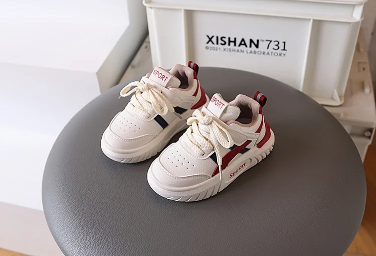 Children's White Casual Sneakers Toddler Boys Girls Hook Loop Soft Sole School Shoes for Daily Outdoor Sports Wear 2026 Hot Sale