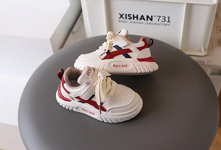 Children's White Casual Sneakers Toddler Boys Girls Hook Loop Soft Sole School Shoes for Daily Outdoor Sports Wear 2026 Hot Sale