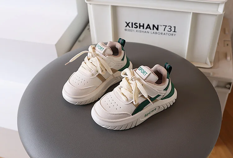 Children's White Casual Sneakers Toddler Boys Girls Hook Loop Soft Sole School Shoes for Daily Outdoor Sports Wear 2026 Hot Sale