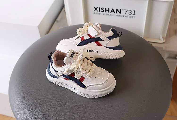 Children's White Casual Sneakers Toddler Boys Girls Hook Loop Soft Sole School Shoes for Daily Outdoor Sports Wear 2026 Hot Sale