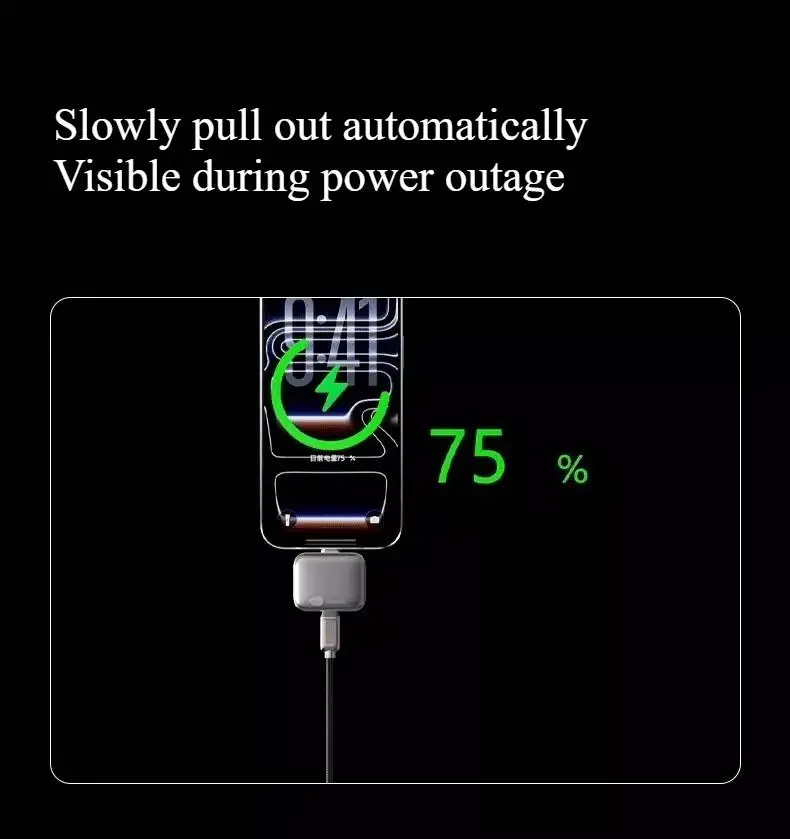 140W Fast Charger Phone Adapter Physical Full Charge Disconnector Automatically Cuts Power Ejects Phone When Fully Charged