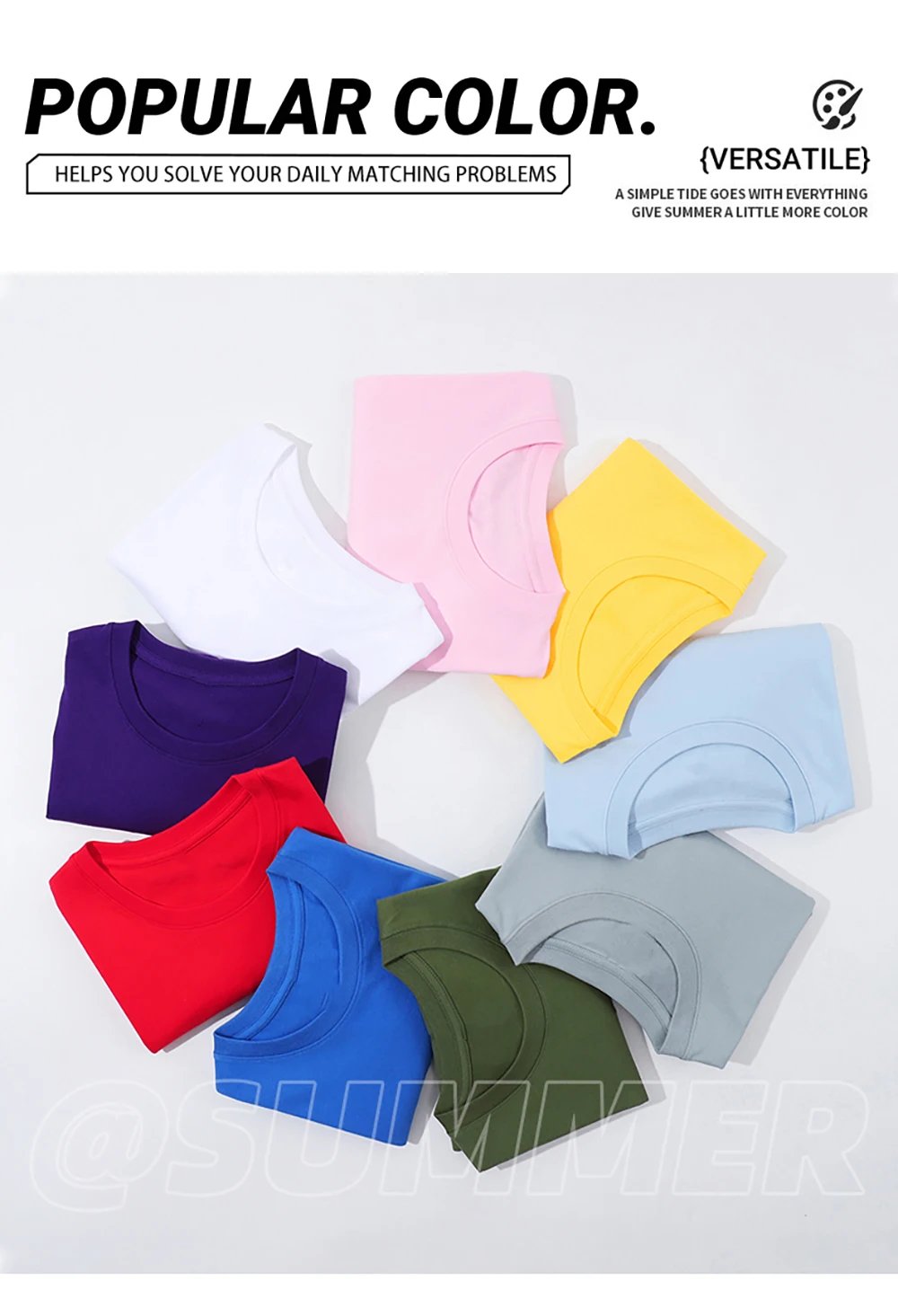 Korean Style Solid Color Cotton Women's T-Shirts Breathable T Shirt O-Neck Summer Short Sleeves Loose Y2K Vacation Clothing