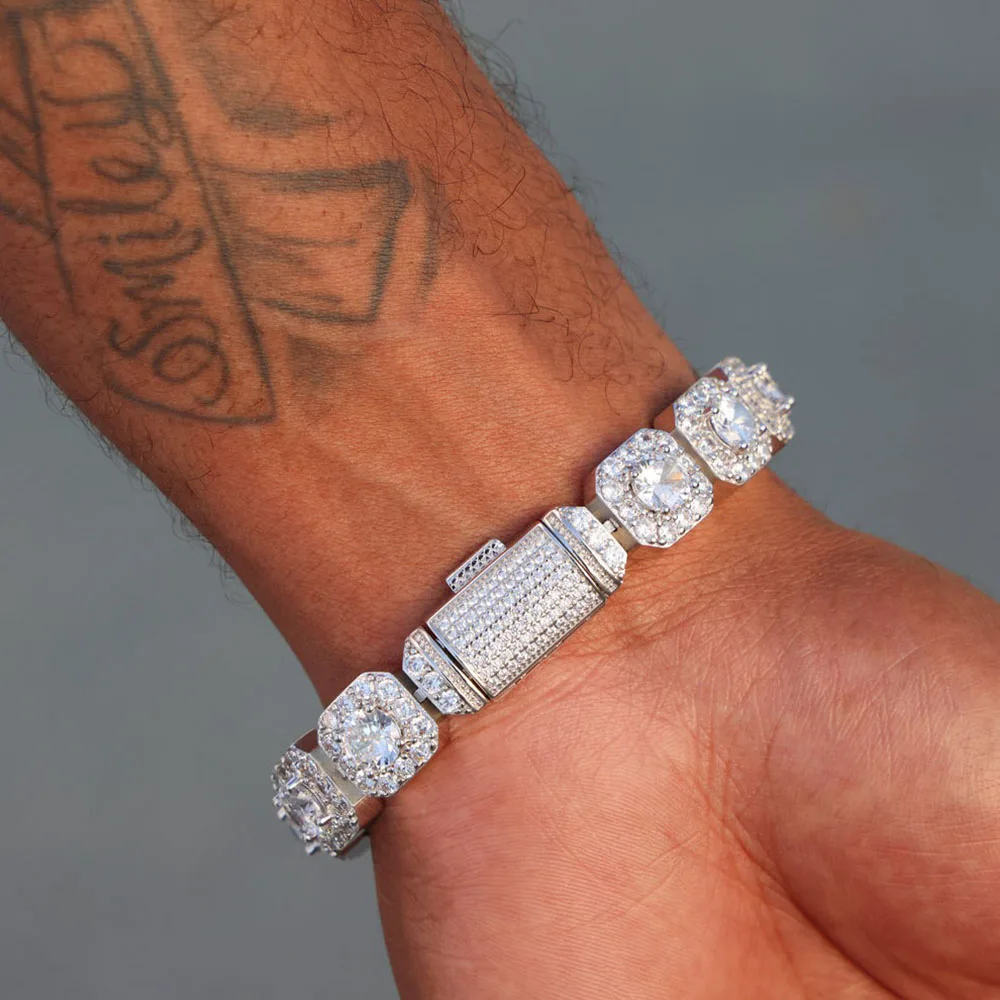 Hip Hop Jewelry Brass Setting CZ Tennis Chain Necklace Gold/Silver Color Iced Out AAAAA Cubic Zirconia Chain
