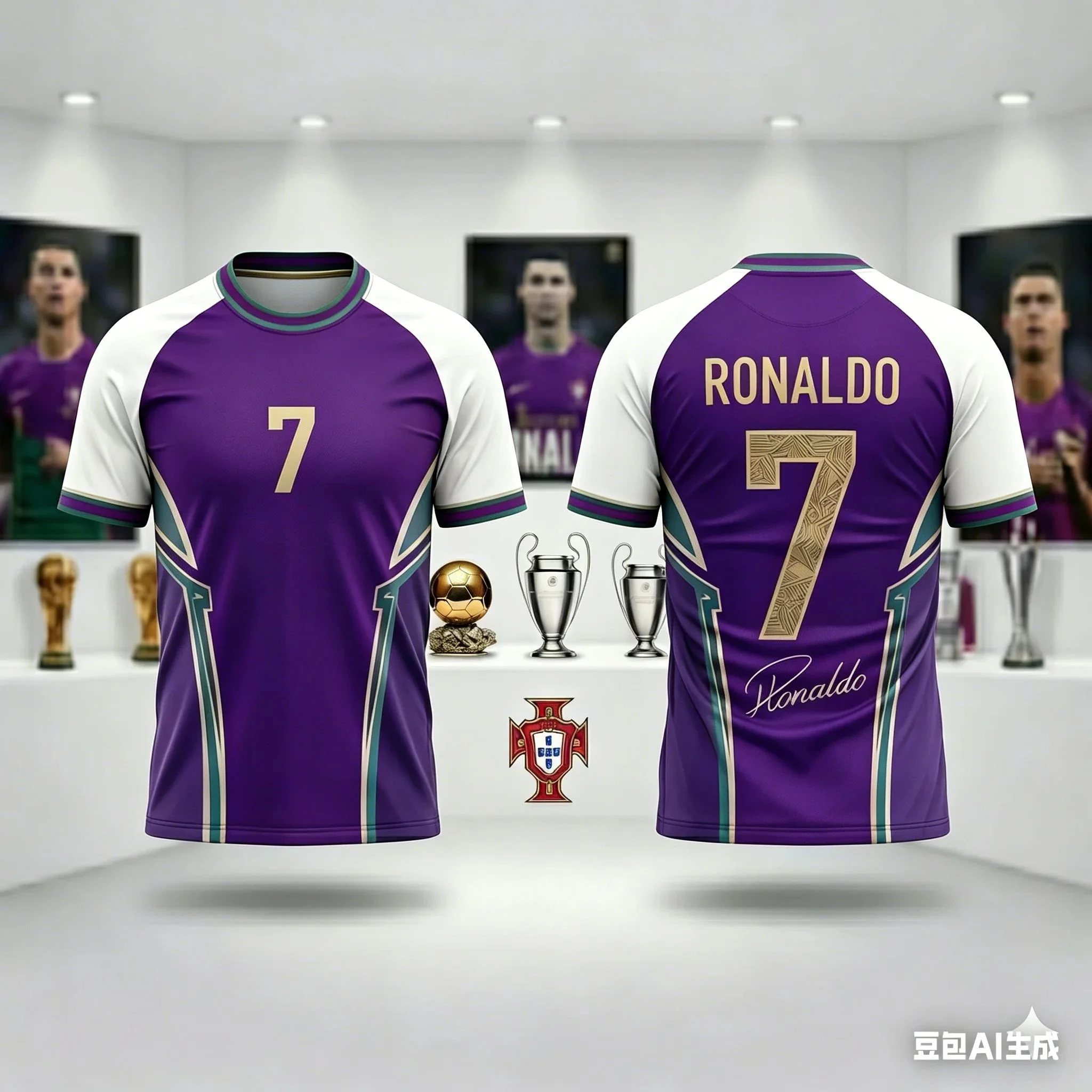Children's #Ronaldo #7 Football T-Shirt Boys and Girls Soccer Training Top Breathable Quick-Dry Fan Apparel
