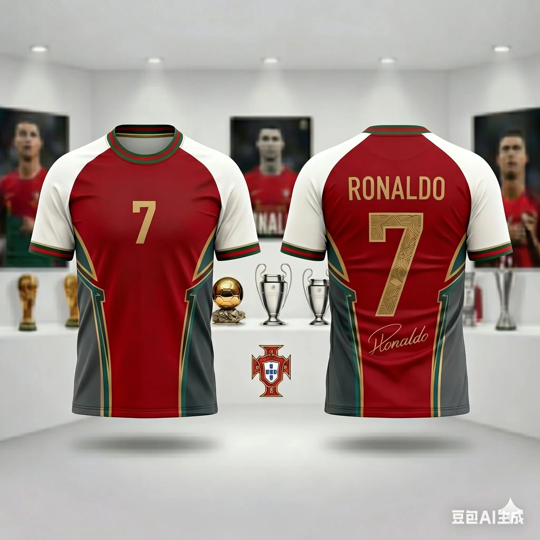 Children's #Ronaldo #7 Football T-Shirt Boys and Girls Soccer Training Top Breathable Quick-Dry Fan Apparel