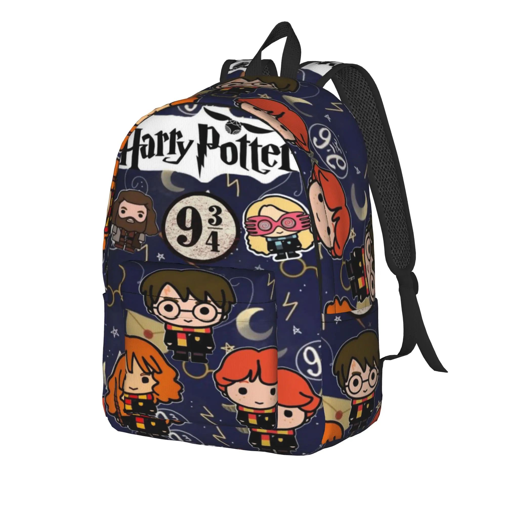 H-HP-P Harrys potters magic Backpack for Men Women Cool Student Hiking Travel Daypack College Shoulder Bag with Pocket