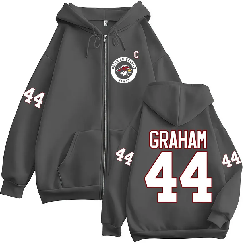 Graham 44 Off Campus TV Series Briar University Zipper Hoodies Men Clothing Casual Long Sleeves Zip Up Hooded Sweatshirts Jacket