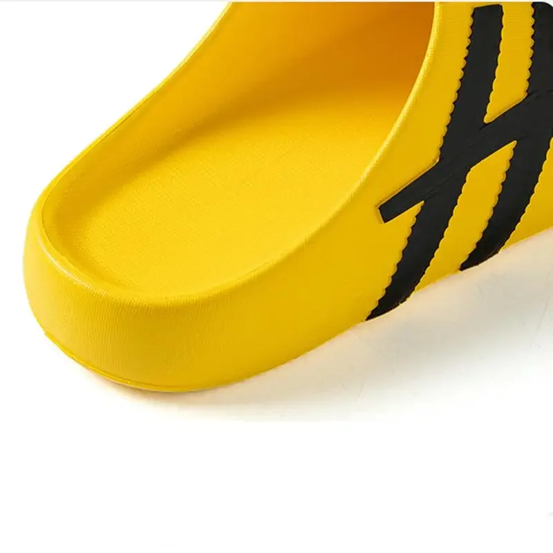 Fashion Striped Eva Soft Soles Mules Shoes Couples Spring Lightweight Platform Sports Shoes Women Plus Size Outdoor Casual Clogs