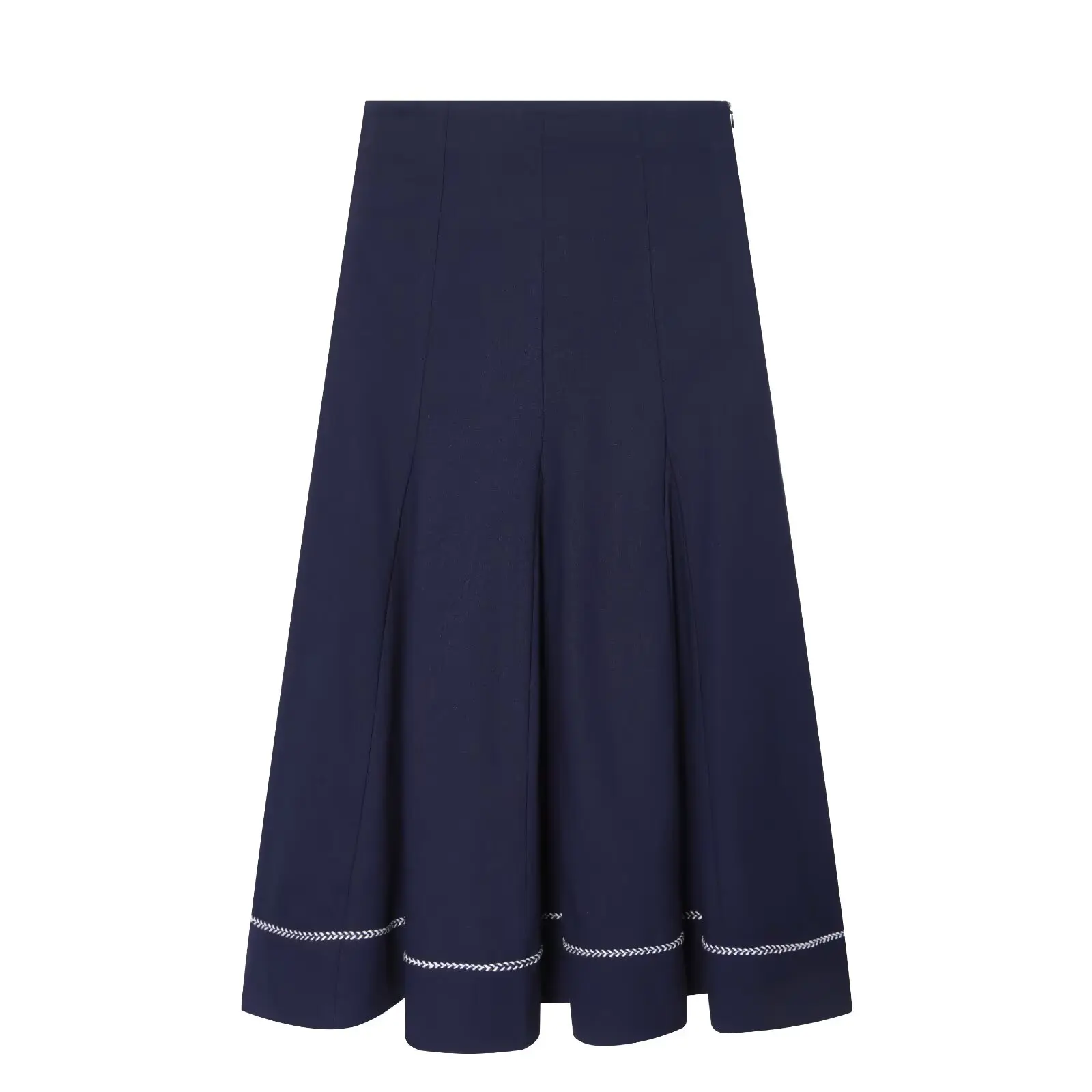 CHARMCHANT Women's Blue Midi Skirt High Waist A-Line Pleated Skirt Casual Elegant Office Wear Retro Casual Summer Skirt 2026