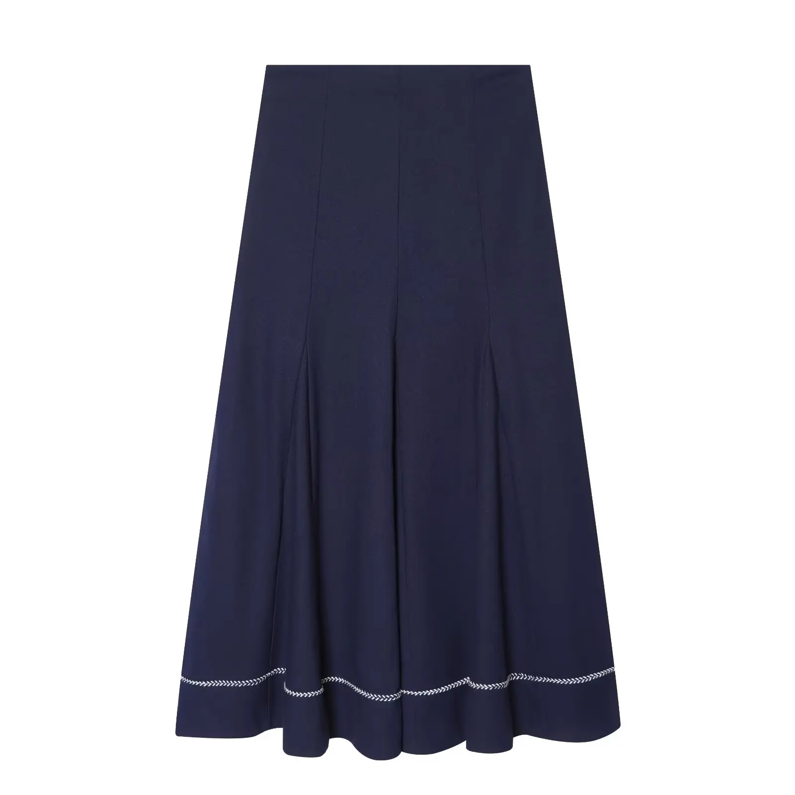 CHARMCHANT Women's Blue Midi Skirt High Waist A-Line Pleated Skirt Casual Elegant Office Wear Retro Casual Summer Skirt 2026