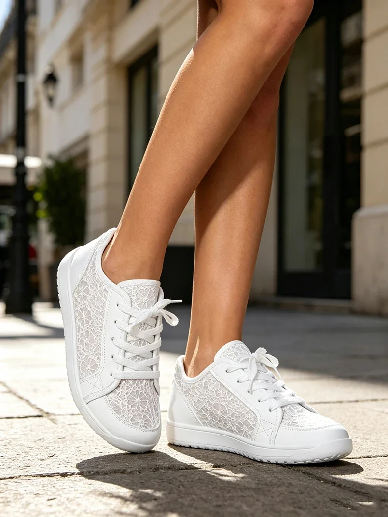 Women Shoes Sneakers Orthopedics Wide Feet Swollen Walking Thumb Eversion Adjusting Soft Comfortable Light Casual Shoes White