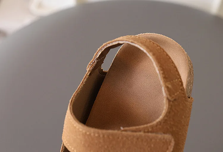 2026 Brand Children's Suede Sandals with Arch Support Summer Boys Slip-On Beach Shoes Casual Baby Girl Water Shoes Child
