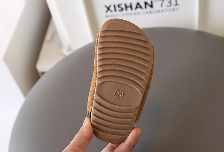 2026 Brand Children's Suede Sandals with Arch Support Summer Boys Slip-On Beach Shoes Casual Baby Girl Water Shoes Child