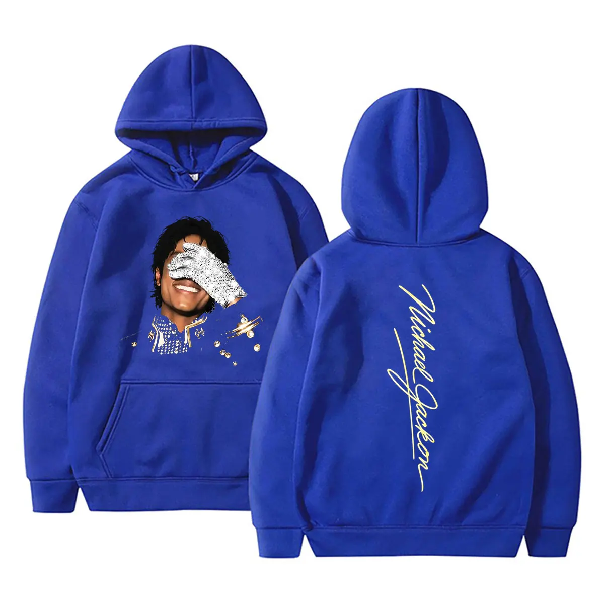 Michael Jackson Face Graphic Hoodie Men Women Retro Gothic Rock Sweatshirt Men's Fashion Hip Hop Oversized Pullover Streetwear