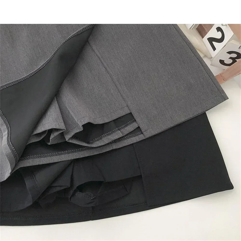 2026 Black Grey Irregular Skirt A-line Women High Waist Skirt Korean Fashion Zipper All Matched Shorts Skirts vintage for women