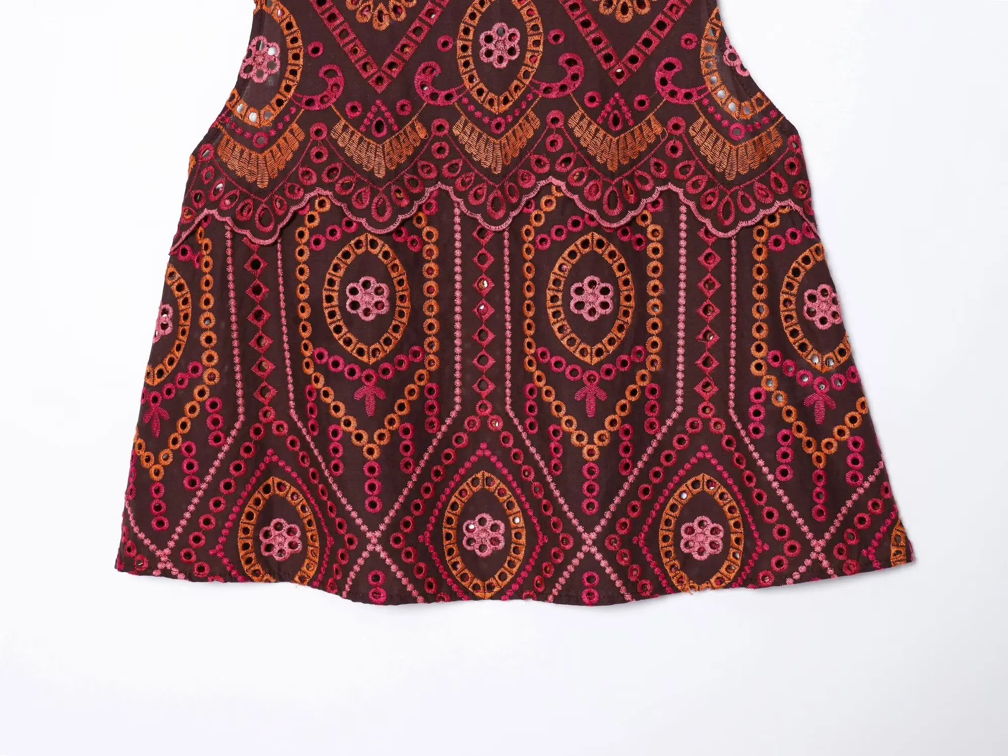 Woman Sexy Fashion Printed Embroidery Hollow Out Sleeveless Short Tops+Long Skirt Women Casual Spring Summer 2 Piece Set