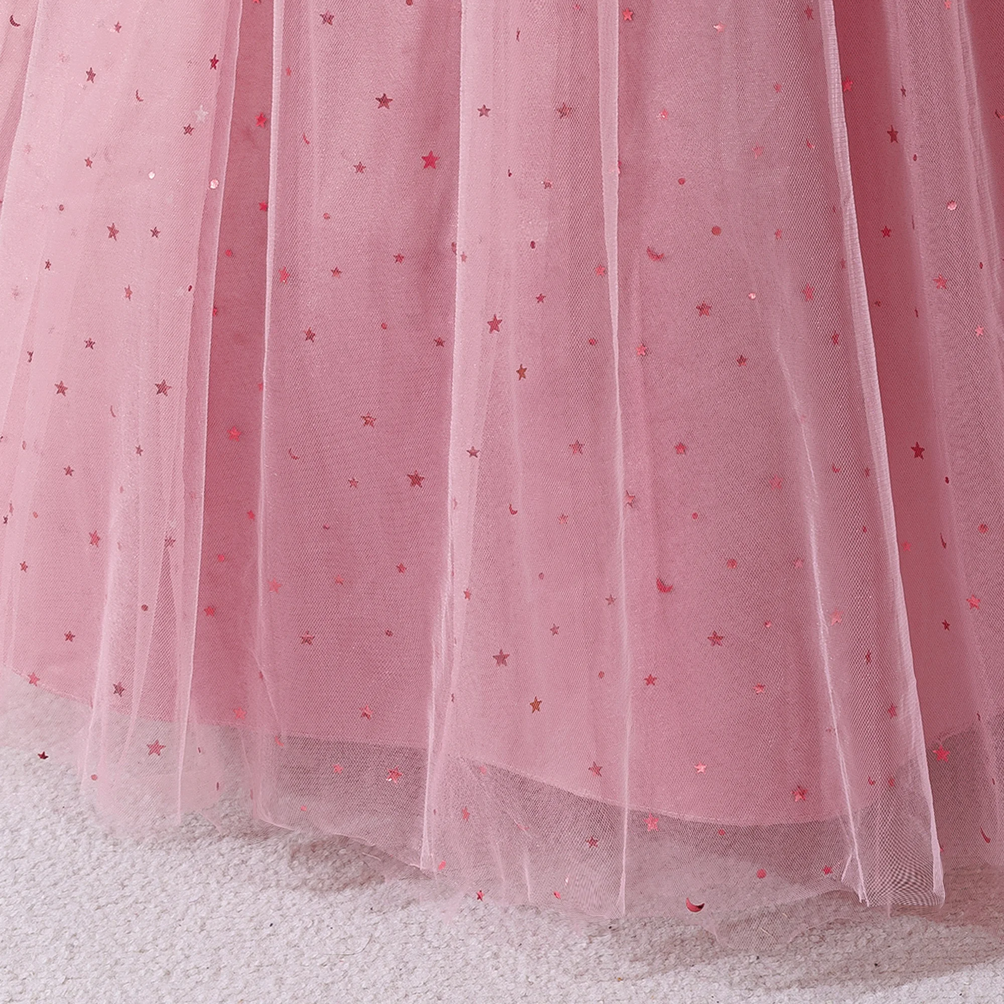 Summer Sequin Bridesmaids Party Dresses for Girls Elegant Bow Wedding Birthday Prom Girl Dress Gala Pageant Evening Kids Clothes