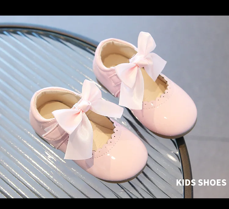 Candy Colors Girls Shoes All Seasons Children Oxfords Kids Soft PU Leather Shoes Party Wedding Baby Toddler Girl Princess Shoes