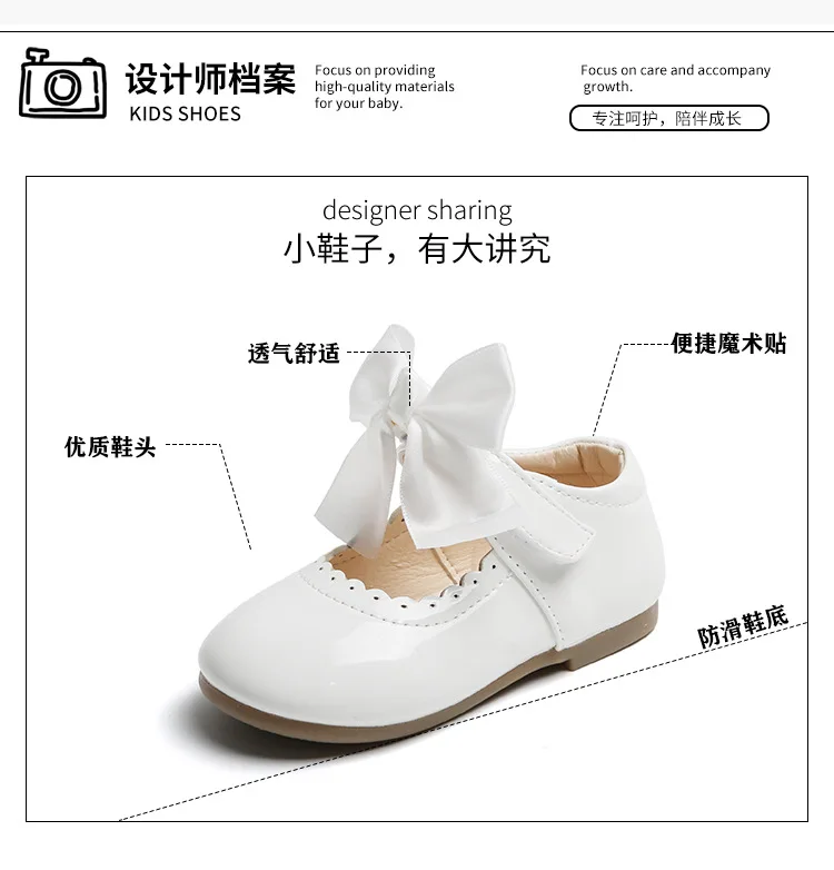 Candy Colors Girls Shoes All Seasons Children Oxfords Kids Soft PU Leather Shoes Party Wedding Baby Toddler Girl Princess Shoes