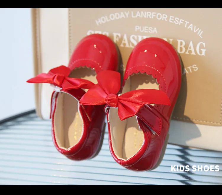 Candy Colors Girls Shoes All Seasons Children Oxfords Kids Soft PU Leather Shoes Party Wedding Baby Toddler Girl Princess Shoes
