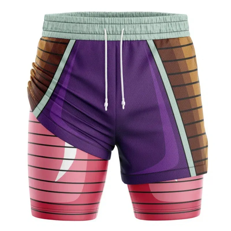 2026 New Trendy Anime Printed Breathable and Versatile Double Layer Men's Shorts