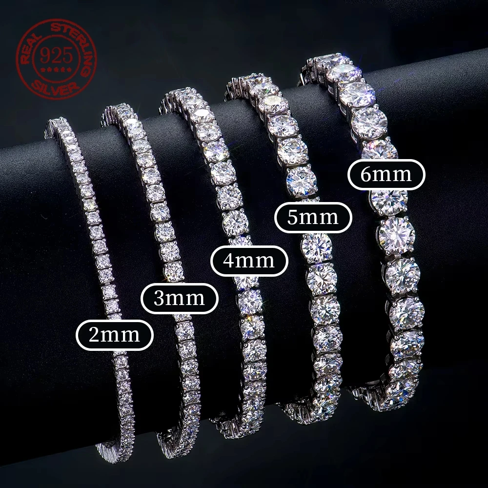 100% S925 Sterling Silver Morganite Bracelet High Quality Stones Classic Punk Jewelry for Both Boys and Girls Creativity Gift