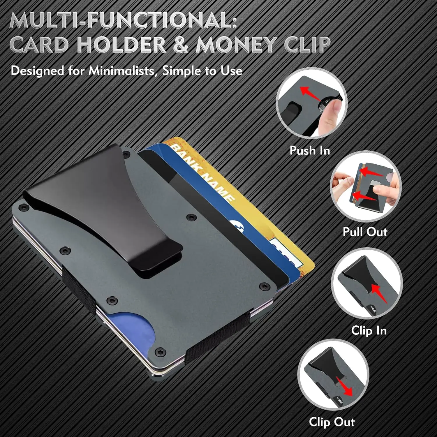 NEW Unisex Wallet for Men & Women Slim RFID Wallet Scratch Resistant Credit Card Holder & Money Clip Easily Removable Money
