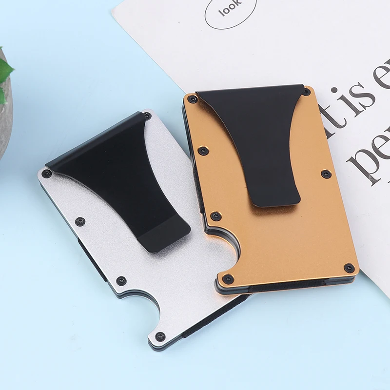 Men Women Minimalist Wallet Slim RFID Credit Card Holder Money Clip Compact Design For Urban Business Everyday Use