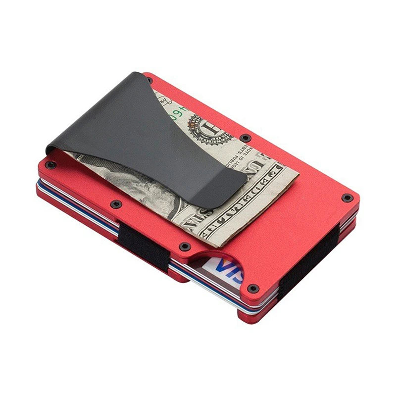 Men Women Minimalist Wallet Slim RFID Credit Card Holder Money Clip Compact Design For Urban Business Everyday Use