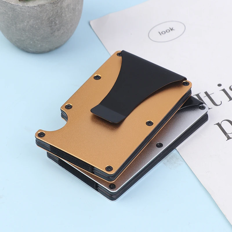 Men Women Minimalist Wallet Slim RFID Credit Card Holder Money Clip Compact Design For Urban Business Everyday Use