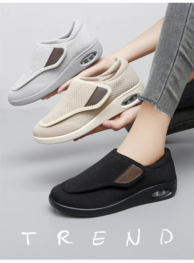 New Orthopedics Wide Feet Swollen Shoes Unisex Fashion Sneakers Outdoor Walking Women Casual Shoes Big Size Men's Diabetes Shoes