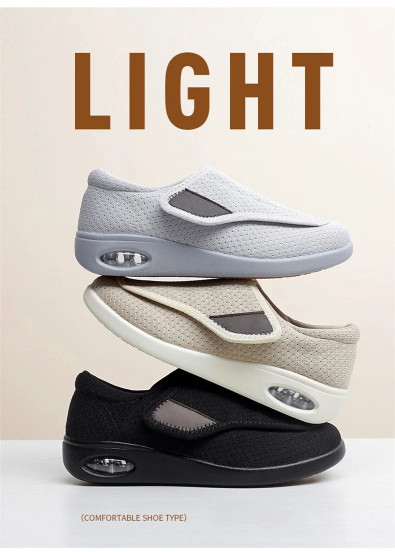 New Orthopedics Wide Feet Swollen Shoes Unisex Fashion Sneakers Outdoor Walking Women Casual Shoes Big Size Men's Diabetes Shoes