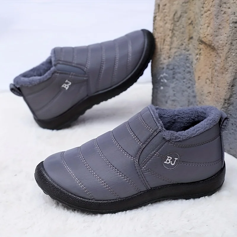 Winter Warm Snow Boots Women Men Arctic Insulation Thick Sole Non Slip Outdoor Booties Comfortable Round Toe PU Sole Shoes