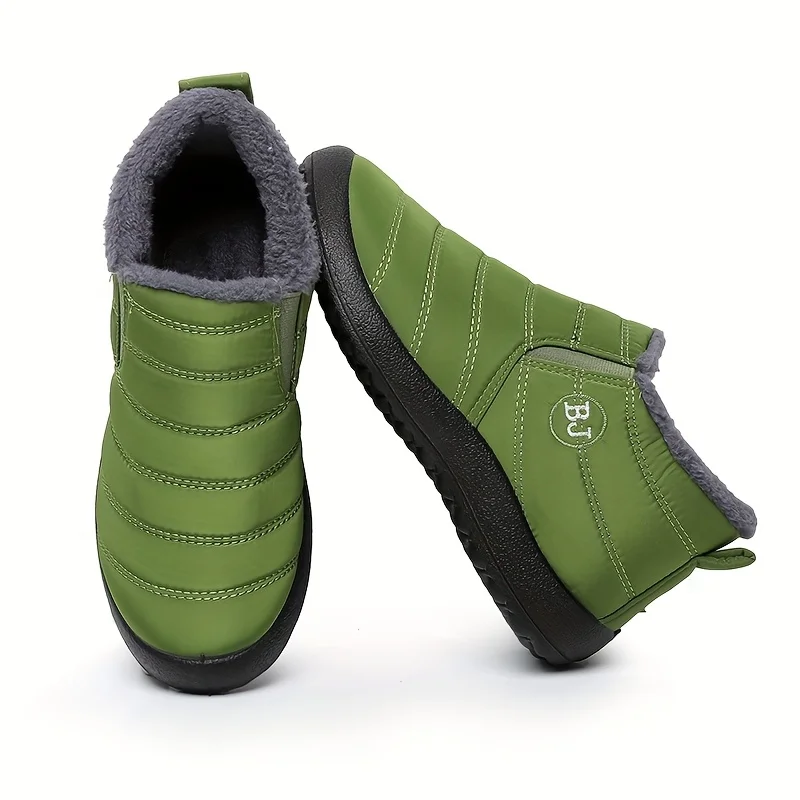 Winter Warm Snow Boots Women Men Arctic Insulation Thick Sole Non Slip Outdoor Booties Comfortable Round Toe PU Sole Shoes