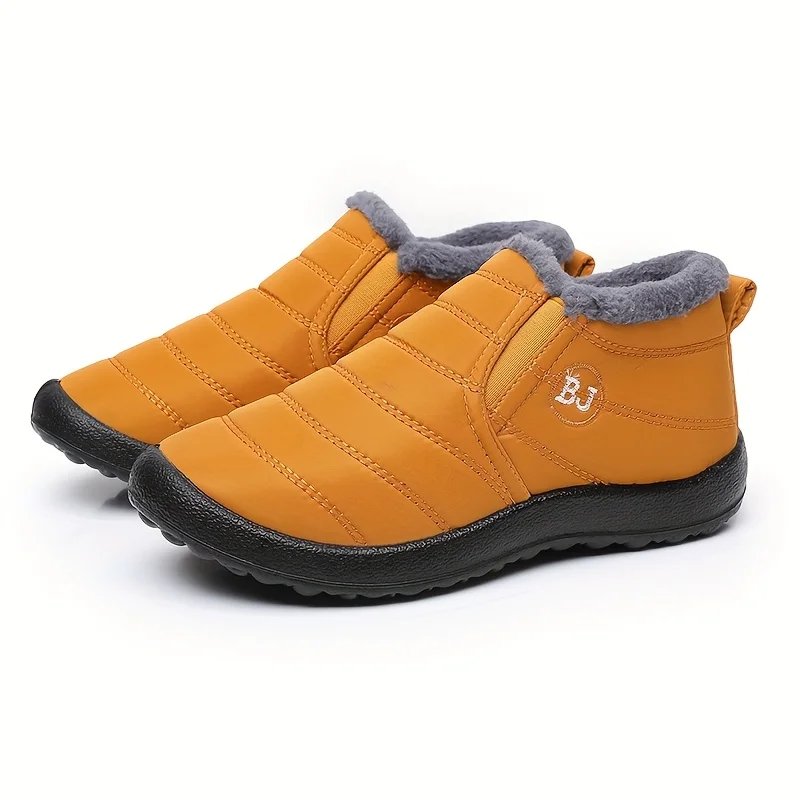 Winter Warm Snow Boots Women Men Arctic Insulation Thick Sole Non Slip Outdoor Booties Comfortable Round Toe PU Sole Shoes