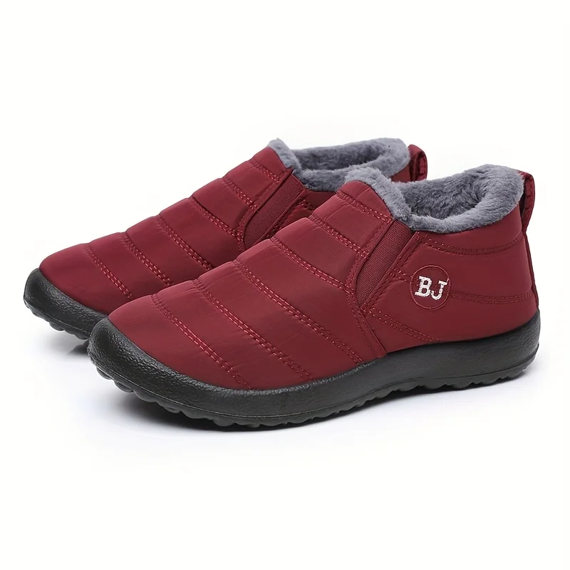Winter Warm Snow Boots Women Men Arctic Insulation Thick Sole Non Slip Outdoor Booties Comfortable Round Toe PU Sole Shoes