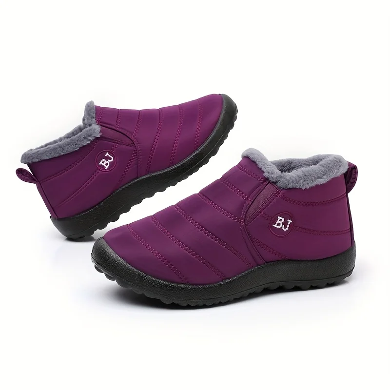 Winter Warm Snow Boots Women Men Arctic Insulation Thick Sole Non Slip Outdoor Booties Comfortable Round Toe PU Sole Shoes