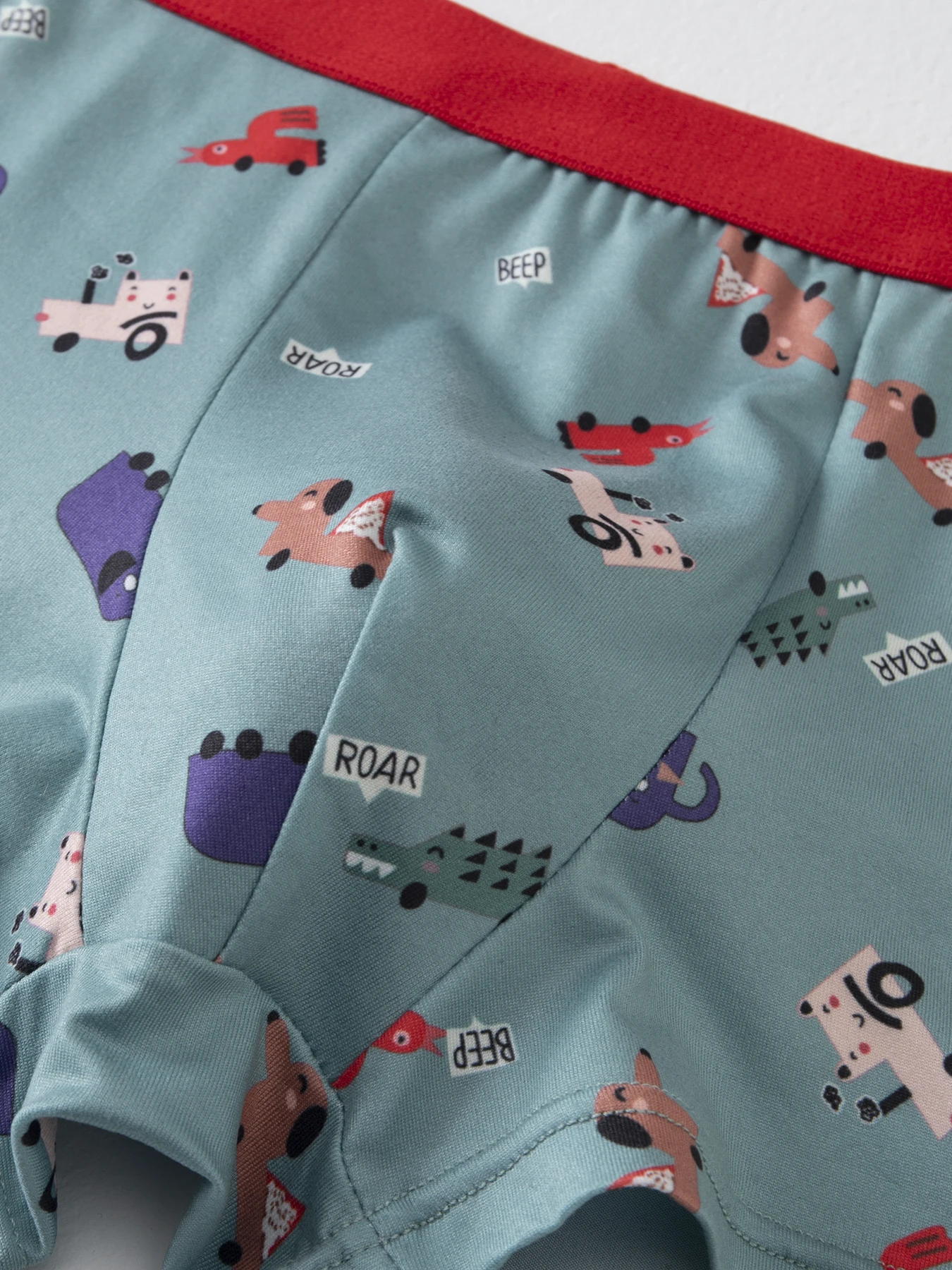 4 Pieces of Cute Cartoon Elastic Waisted Underwear for Boys in All Seasons, Comfortable Boxer Shorts, Multi-Color Home Shorts