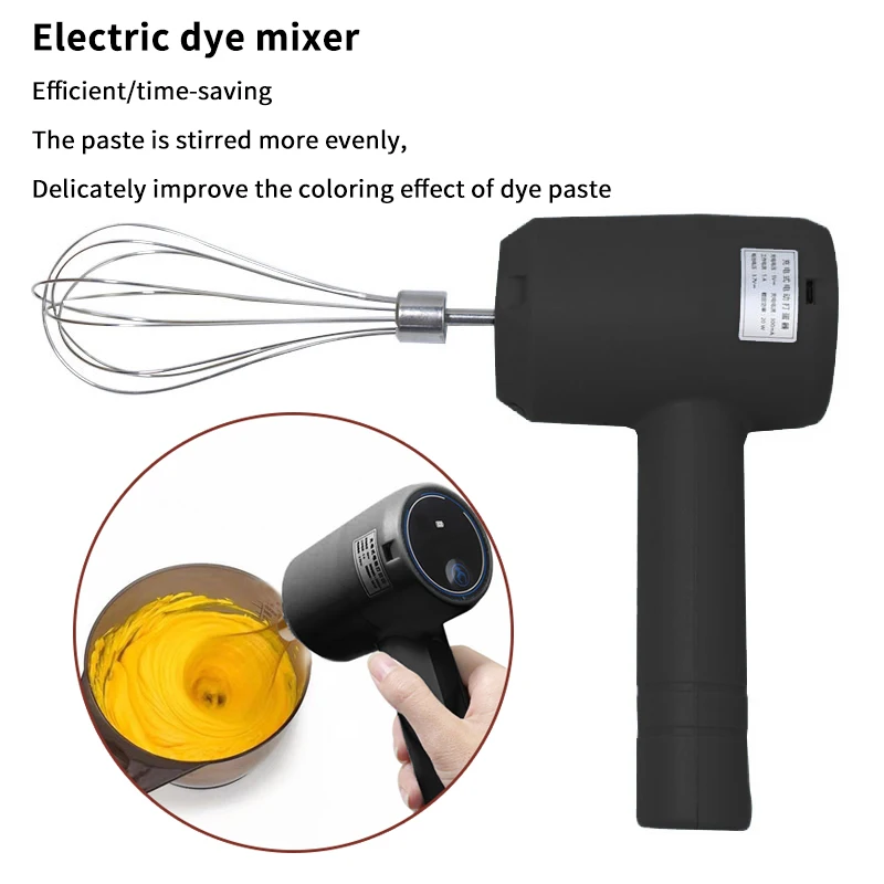 Handheld Rechargeable Hair Dye Stirrer Automatic Hair Cream Color Paste Tint Mixer Salon Hair Coloring Mixing Tool