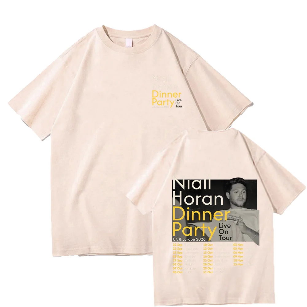 Niall Horan Dinner Party 2026 Tour TShirt Mens Womens Cotton Tees Ummer Casual Short Sleeve Round Neck Clothing Loose Tops Trend
