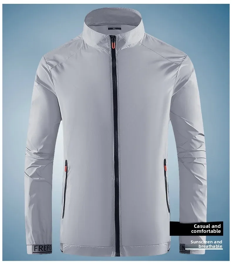 UPF50+ Sunscreen Coats Men's Breathable Sports Waterproof Jacket Summer UV Protection Outdoor Fishing Skin Clothing Skin Jackets